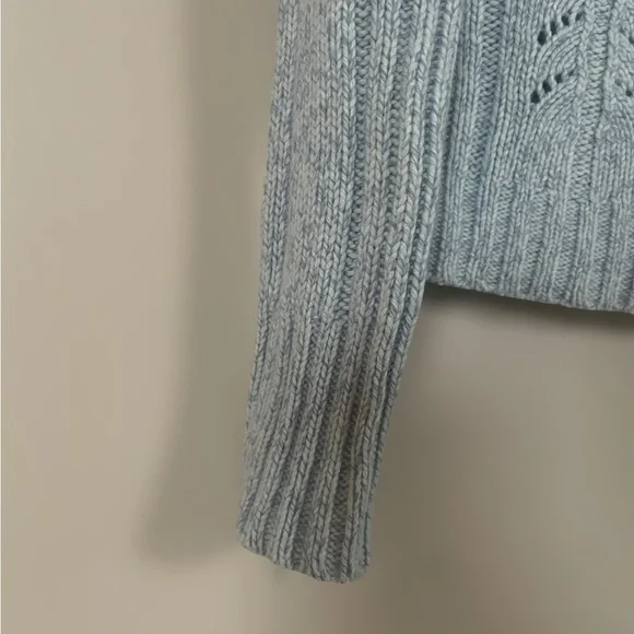 Y2K Express Knit Long Sleeve Blue Crew Neck Sweater - Size Medium - Picture 6 of 11